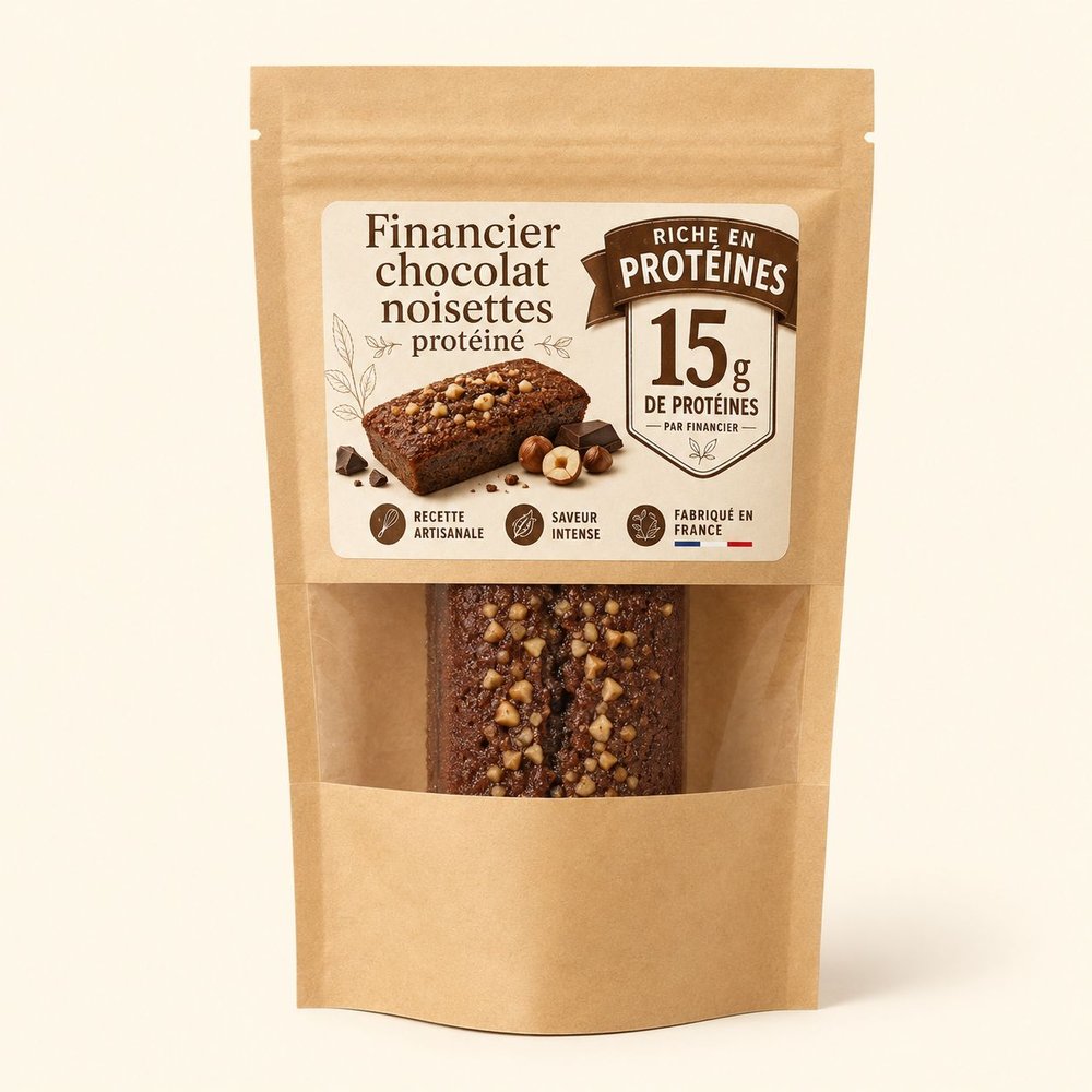 Financier protéiné chocolat noisettes L'Atelier